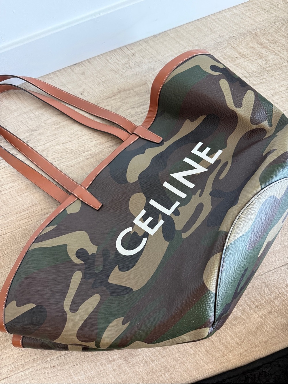 Celine Camouflage Signature Large Couffin Tote